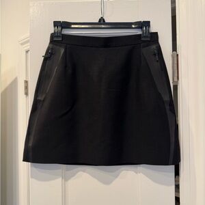 Balenciaga Black Women's A-Line Skirt with Zip Pocket Details